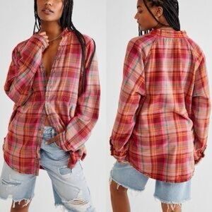 Free People We The Free flannel button down